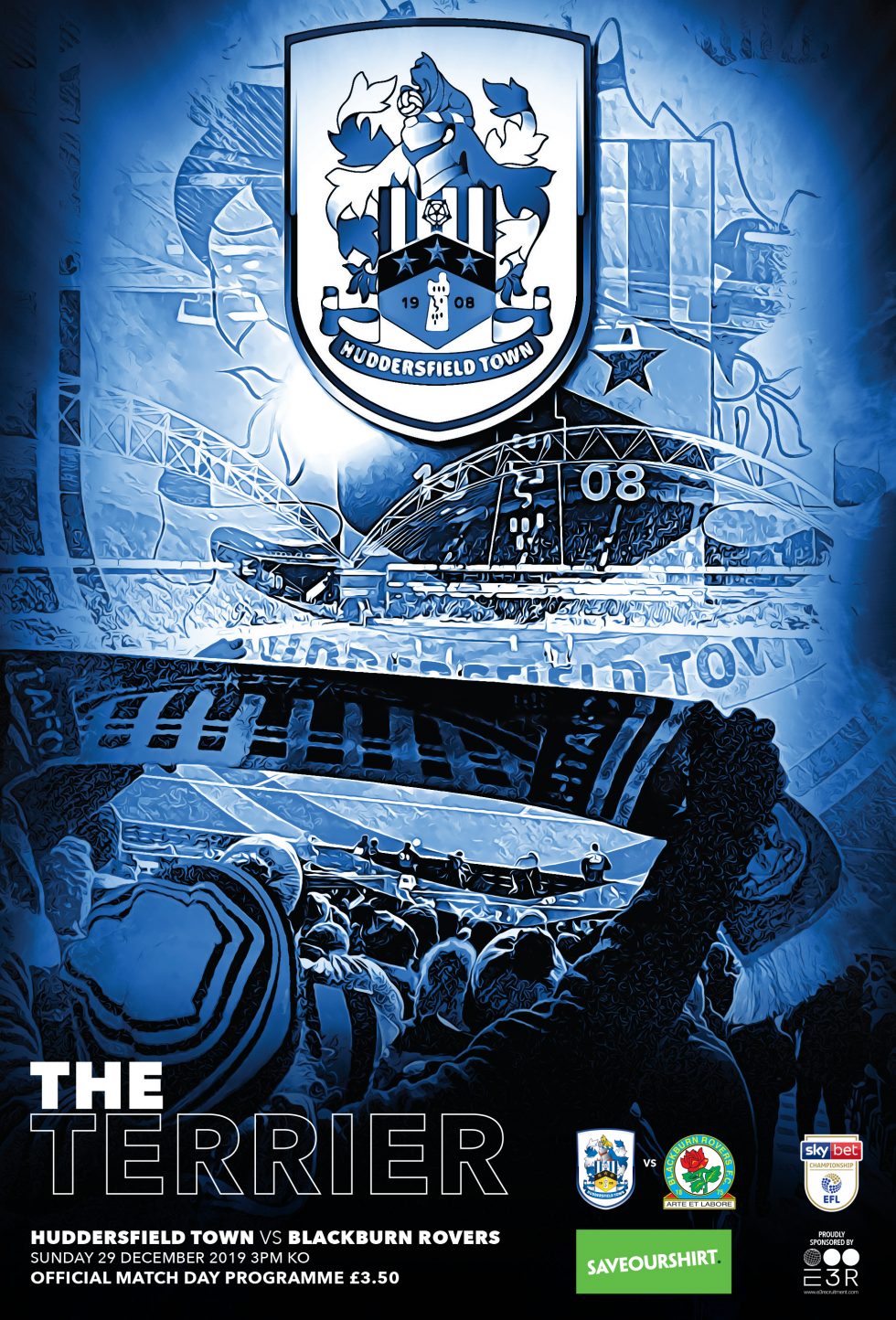 Huddersfield Town V Blackburn Rovers Matchday Programme | Aca-Creative