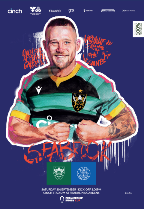 Northampton Saints V Bath Rugby Matchday Programme 2023/24 | Aca-Creative